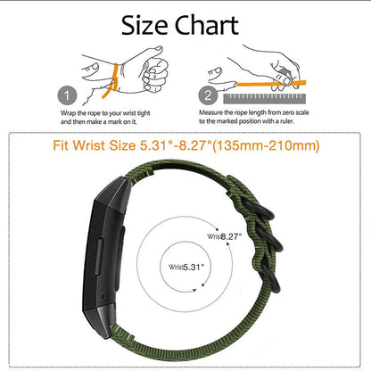 Fitbit Charge 5 6 Nylon Band Loop - Flexible Durable Strap BandsCo Straps