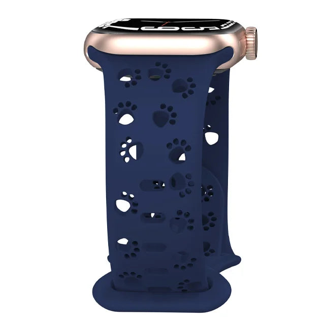 Apple Watch Silicone Strap - Soft Hollow-Out Cat Pattern BandsCo Straps