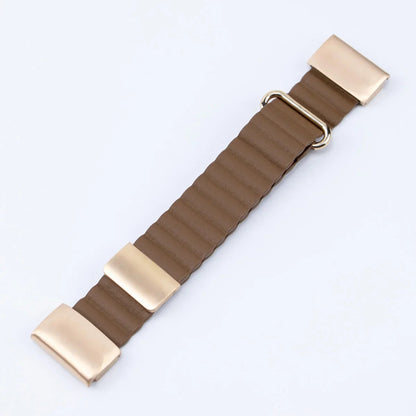 Garmin QuickFit Ribbed Magnetic Leather Band BandsCo Straps