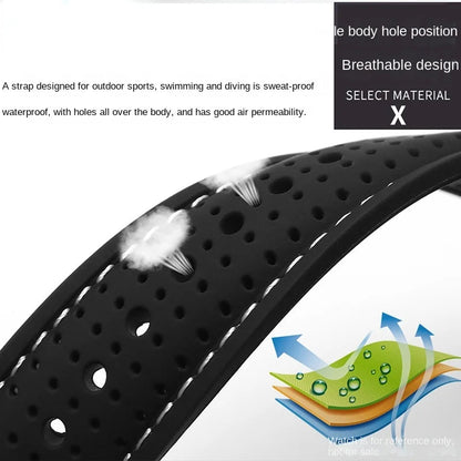 COROS Silicone Sports Watch Band Breathable Rubber Strap Waterproof 20cm BandsCo Straps