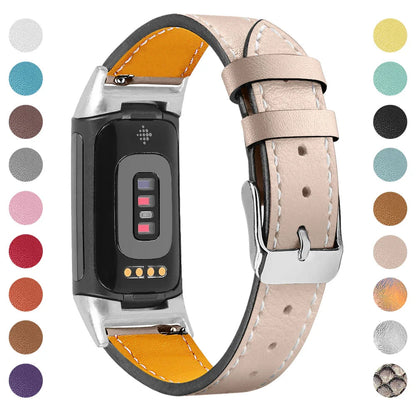 Fitbit Charge 5 6 Leather Strap - Stylish and Comfortable BandsCo Straps