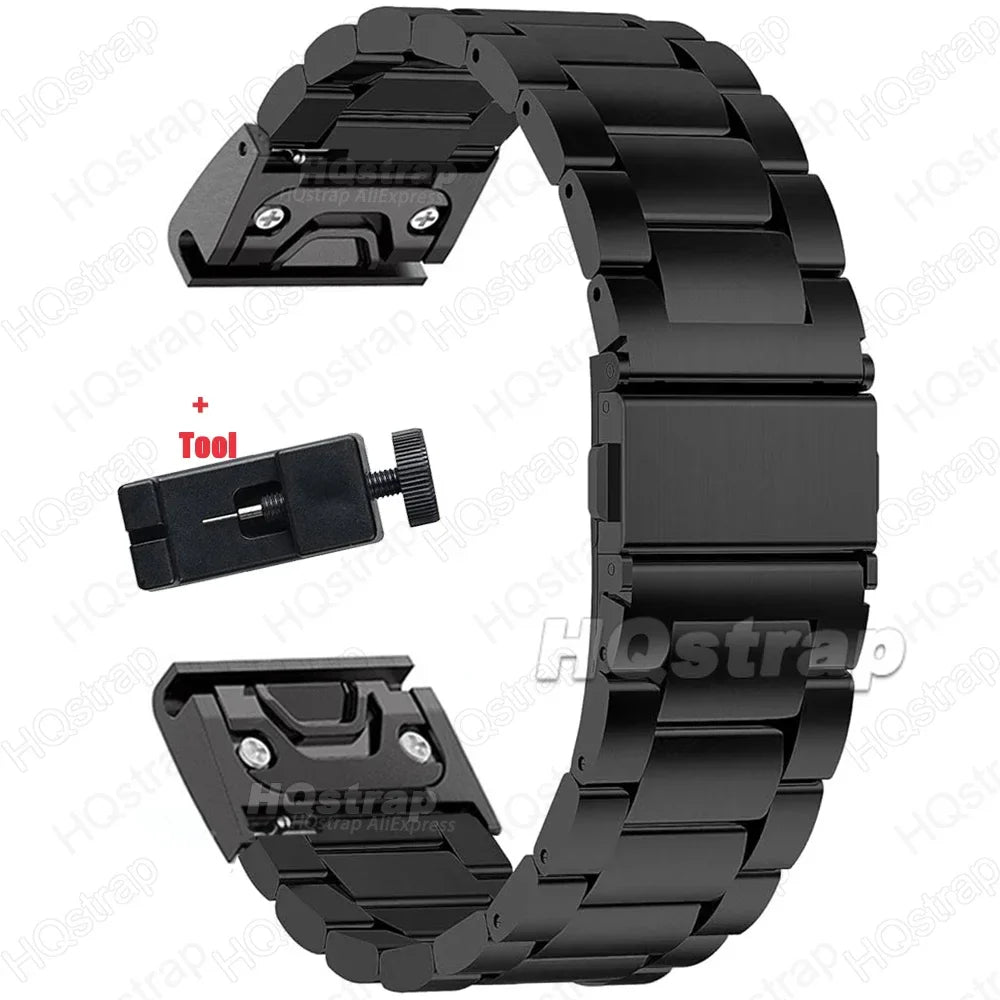 Garmin Stainless Steel Strap - Durable QuickFit Bracelet BandsCo Straps