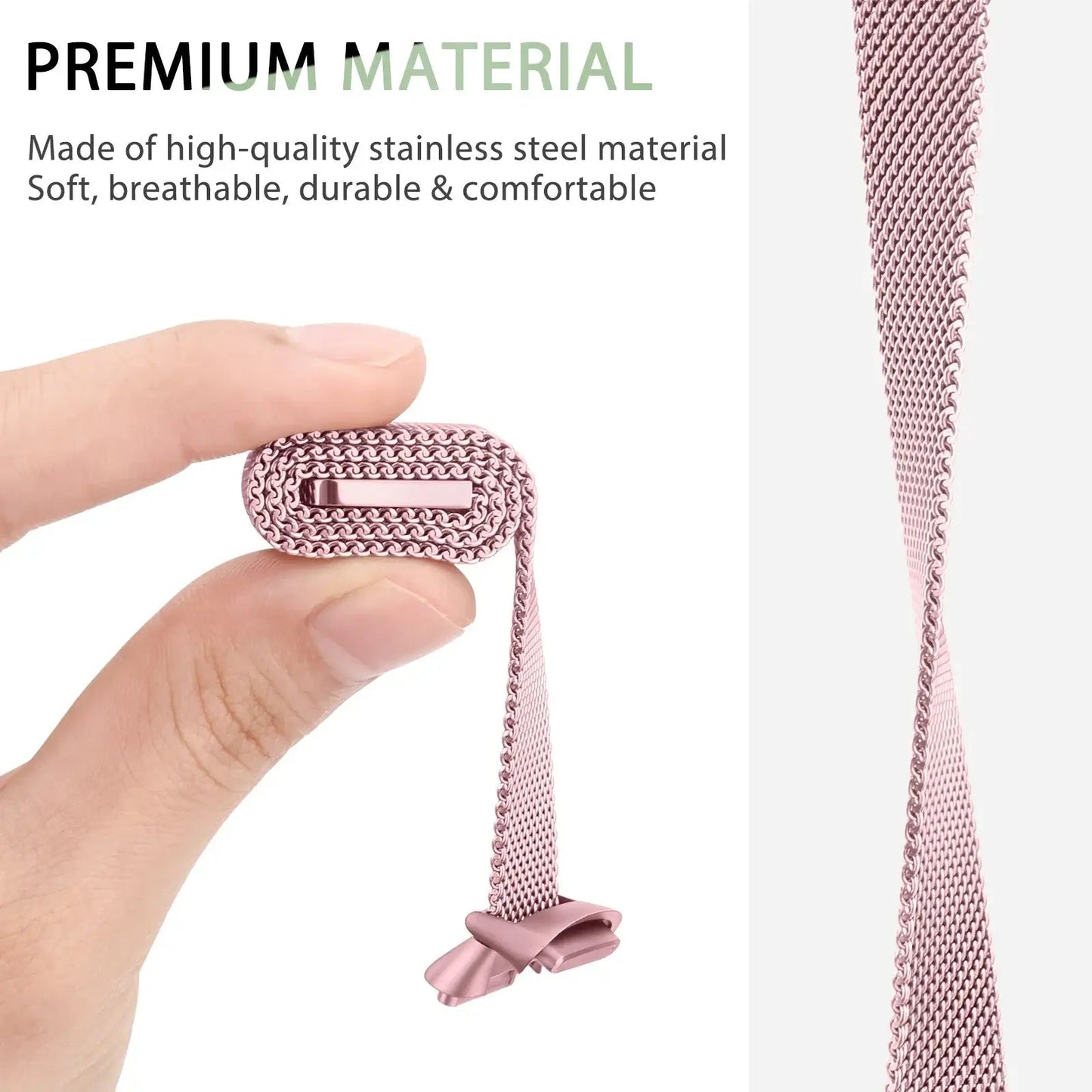 Fitbit Luxe Steel Magnetic Band - Elegant Mesh Design BandsCo Straps