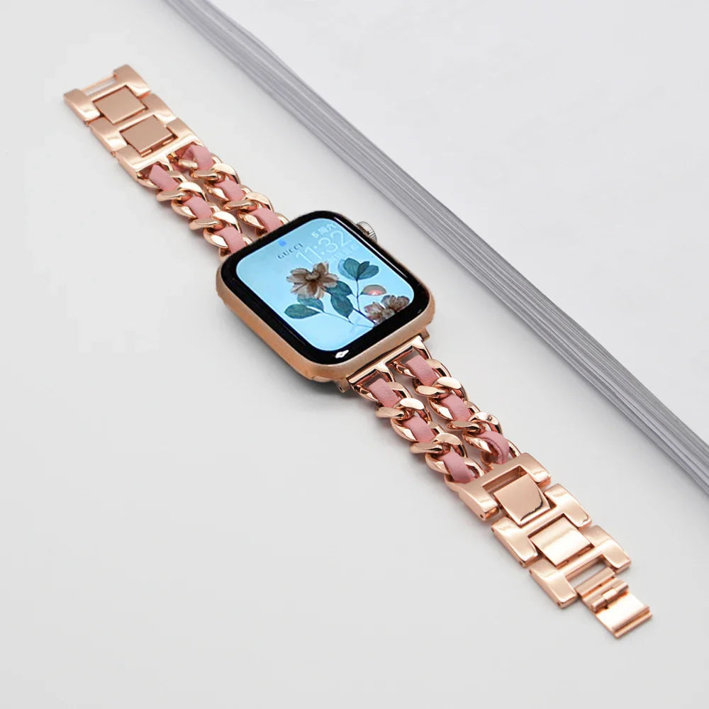 Apple Watch Stainless Steel Strap - Luxury Chain Design BandsCo Straps