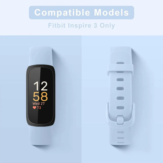 Fitbit Inspire 3 Silicone Band – Soft Waterproof Strap BandsCo Straps
