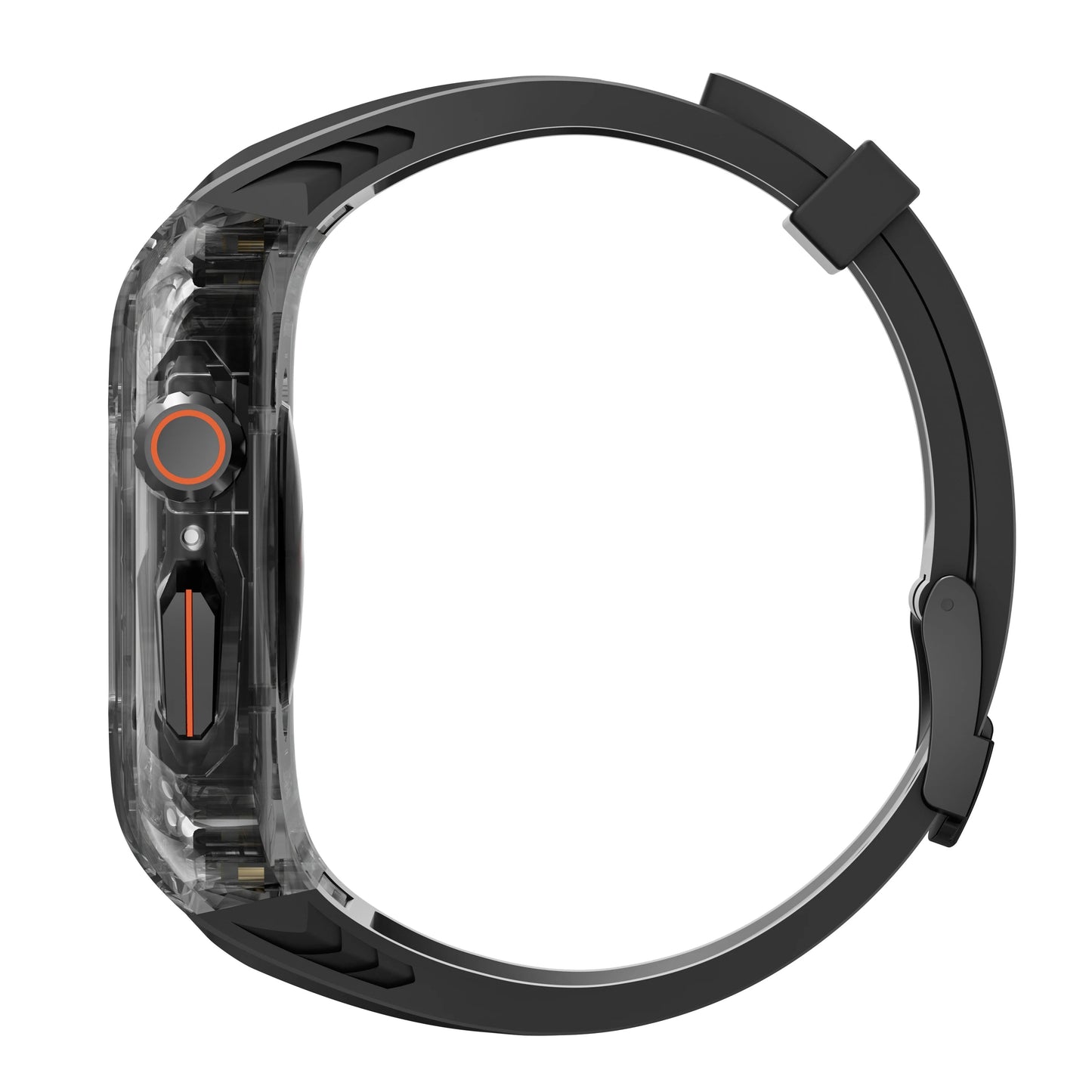 Transparent Armor Mod Kit for Apple Watch Ultra - Rugged Clear Case & TPU Sport Band Wristwatchstraps.co