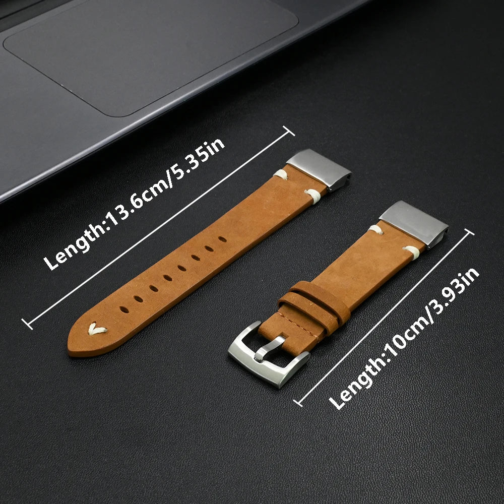 Garmin Leather Soft Strap - Premium Comfort Band BandsCo Straps