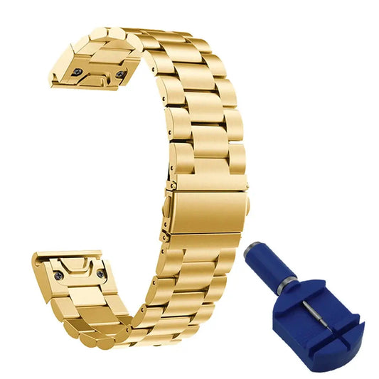 Garmin Stainless Steel QuickFit Strap - Sleek and Stylish BandsCo Straps