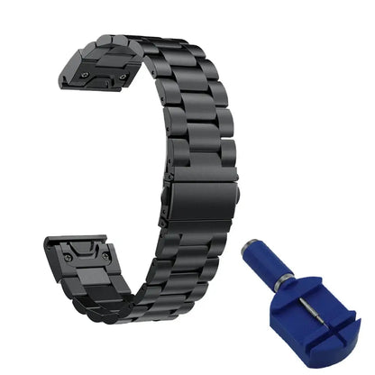 Garmin Stainless Steel QuickFit Strap - Sleek and Stylish BandsCo Straps