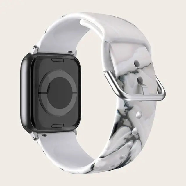 Patterned & Clear Apple Watch Band with Buckle BandsCo Straps