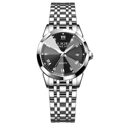 Women's Blue Sunburst Dial Two Tone Stainless Watch BandsCo Straps