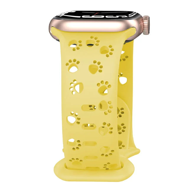 Apple Watch Silicone Strap - Soft Hollow-Out Cat Pattern BandsCo Straps