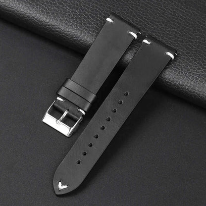 Amazfit Leather Watch Band Retro Oil Wax Calfskin For Smartwatch Replacement BandsCo Straps