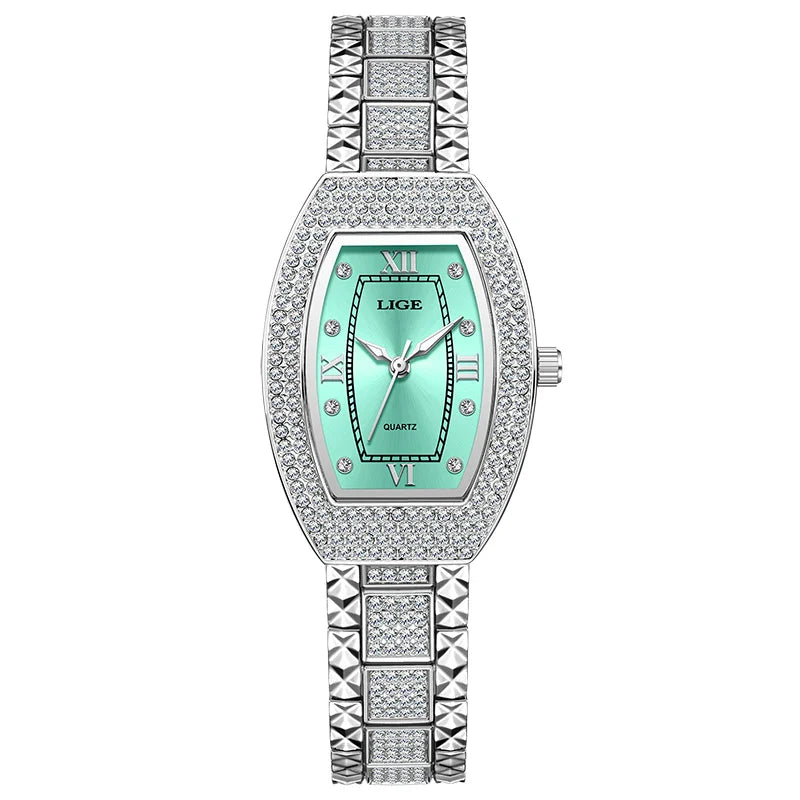Women's Diamond Crystal Stainless Steel Dress Watch BandsCo Straps