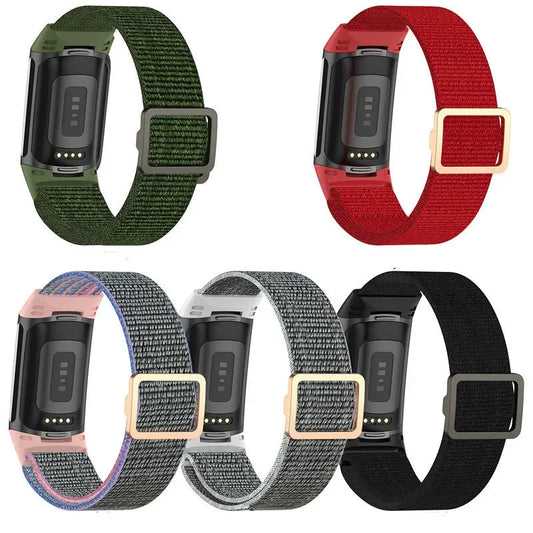 Fitbit Charge 5 6 Elastic Nylon Loop Band - Soft Strap BandsCo Straps