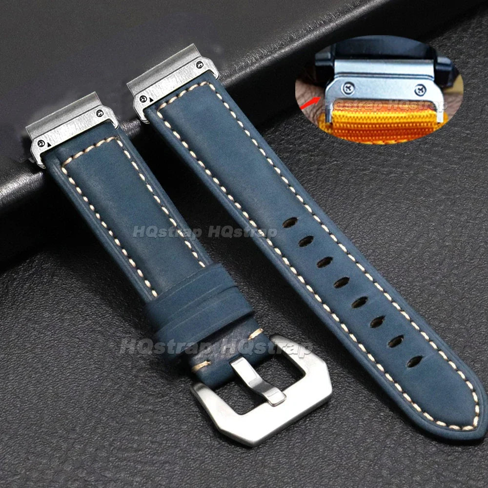 Garmin QuickFit Vintage Leather Band BandsCo Straps