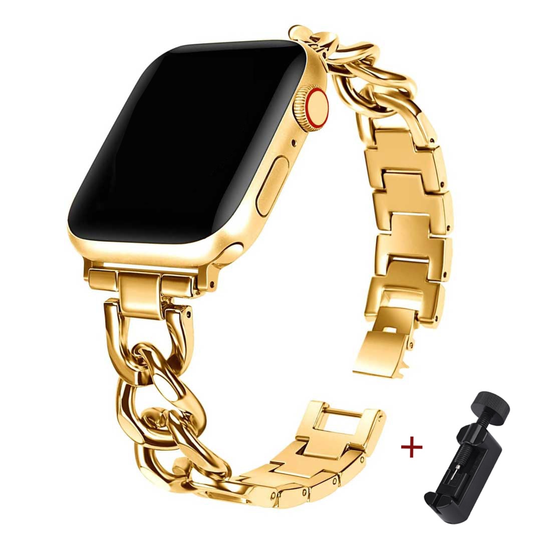 Cuban Link Chain Strap for Apple watch - Wristwatchstraps.co