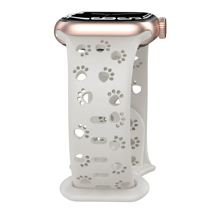 Apple Watch Silicone Strap - Soft Hollow-Out Cat Pattern BandsCo Straps