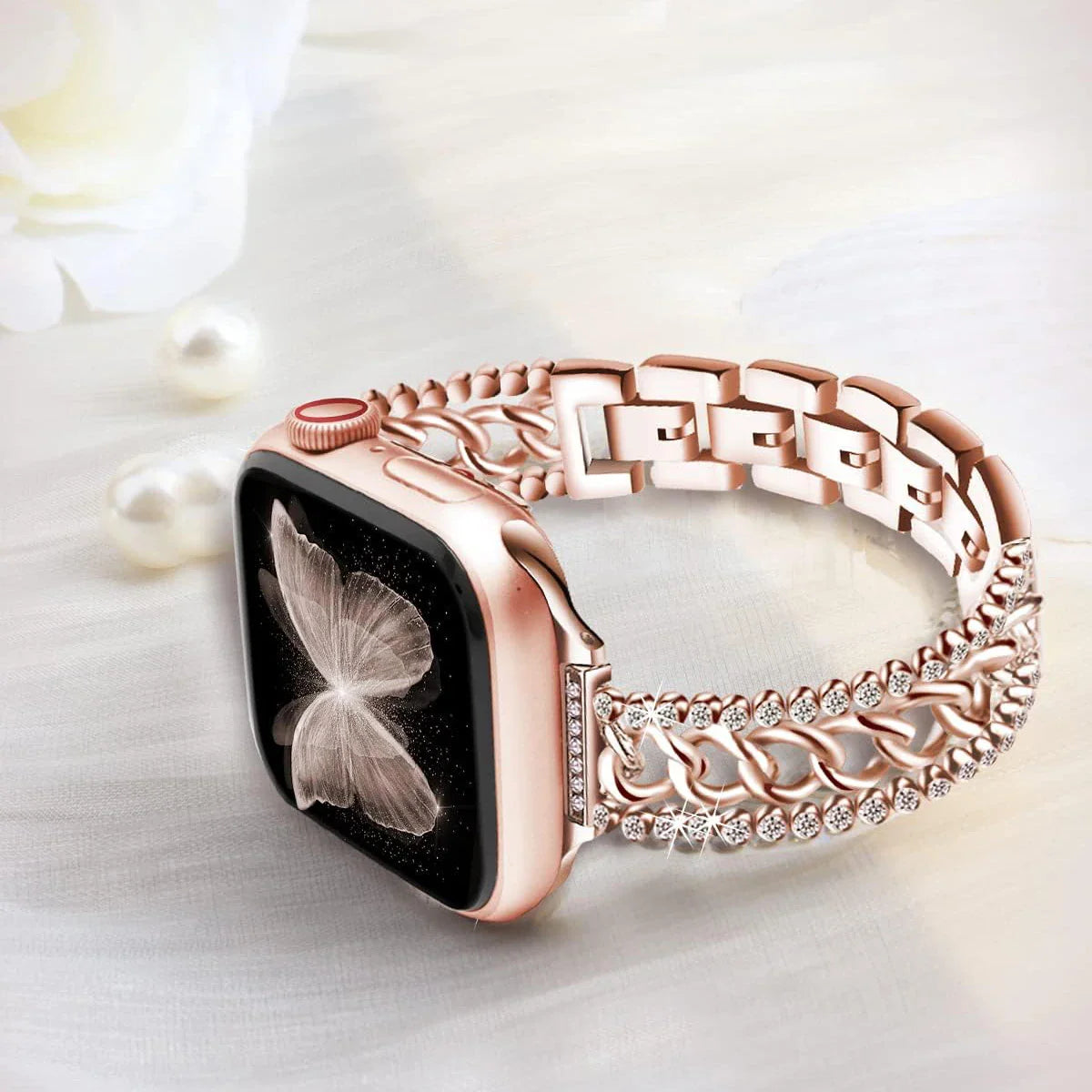Apple Watch Chain Diamond Band - Rhinestone Loop Strap BandsCo Straps