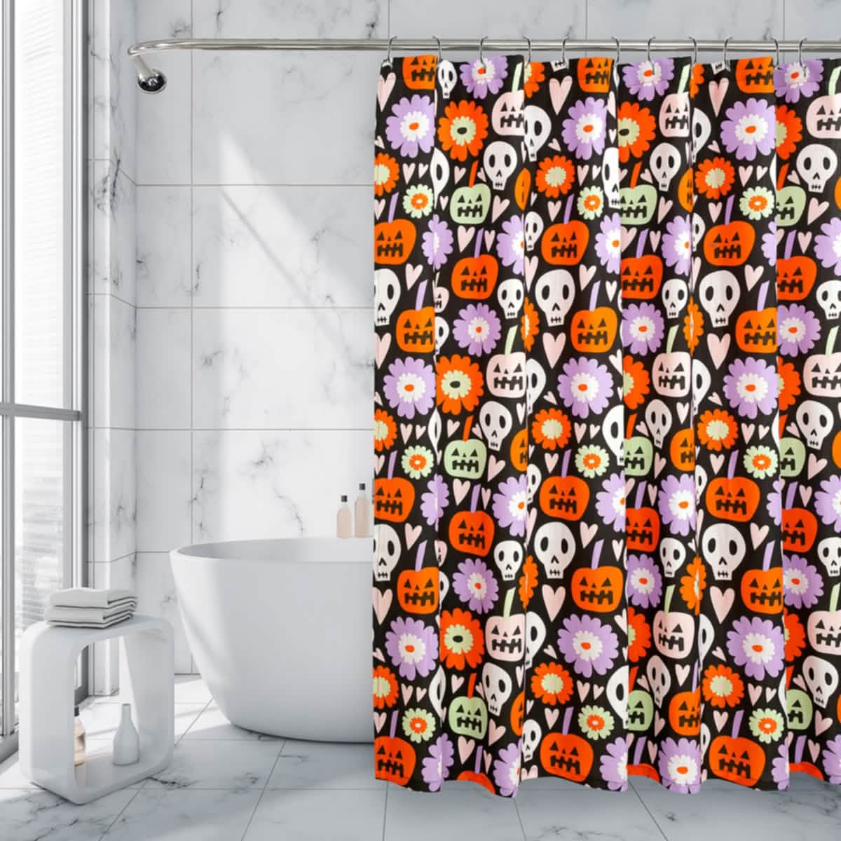Royale Linens Double Brushed Microfber 1800 Thread Printed Shower Curtain DailySale