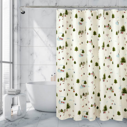 Royale Linens Double Brushed Microfber 1800 Thread Printed Shower Curtain DailySale