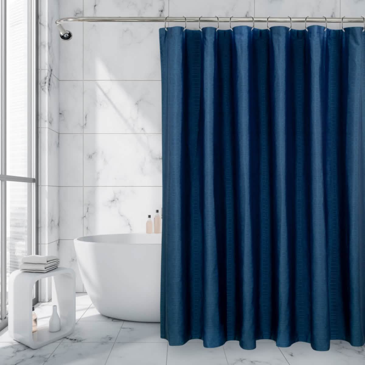 Royale Linens Double Brushed Microfber 1800 Thread Printed Shower Curtain DailySale