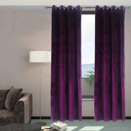 Set of 2: Super Soft Luxury Velvet Blackout Grommet Drapes Velvet Curtain Pair (Open Box) DailySale