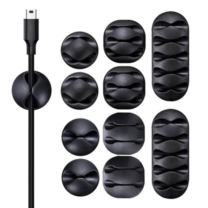10-Pack: Self Adhesive Cable Clips For Cord Holders Managing Cables Wires DailySale