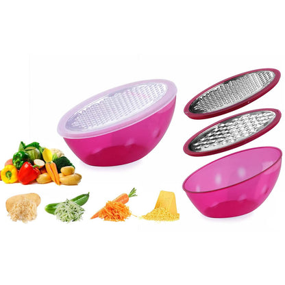 5-Piece: Cheese Grater Citrus Lemon Zester With Food Storage Container & Lid DailySale