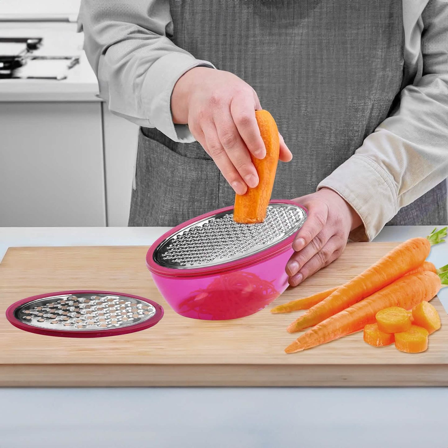 5-Piece: Cheese Grater Citrus Lemon Zester With Food Storage Container & Lid DailySale
