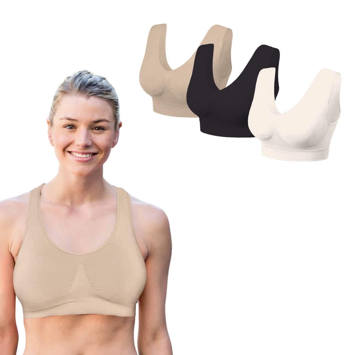 3 Pack: Seamless Lightweight Comfort Bras DailySale