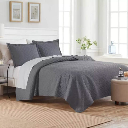 3-Piece: Dan River Basket Pinsonic Quilt Set DailySale
