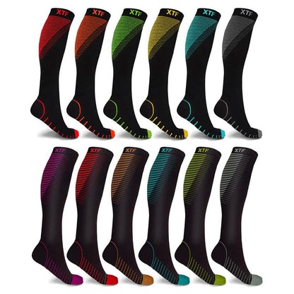 12-Pairs: Athletic Graduated Knee-High Compression Socks DailySale
