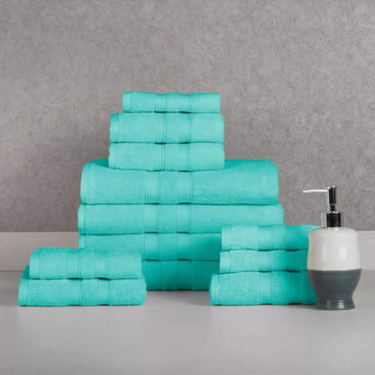 12-Piece: Bibb Home Egyptian Cotton Towel Set DailySale