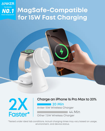 Anker MagGo Wireless Charging Station (3-in-1, Dock Stand) Anker