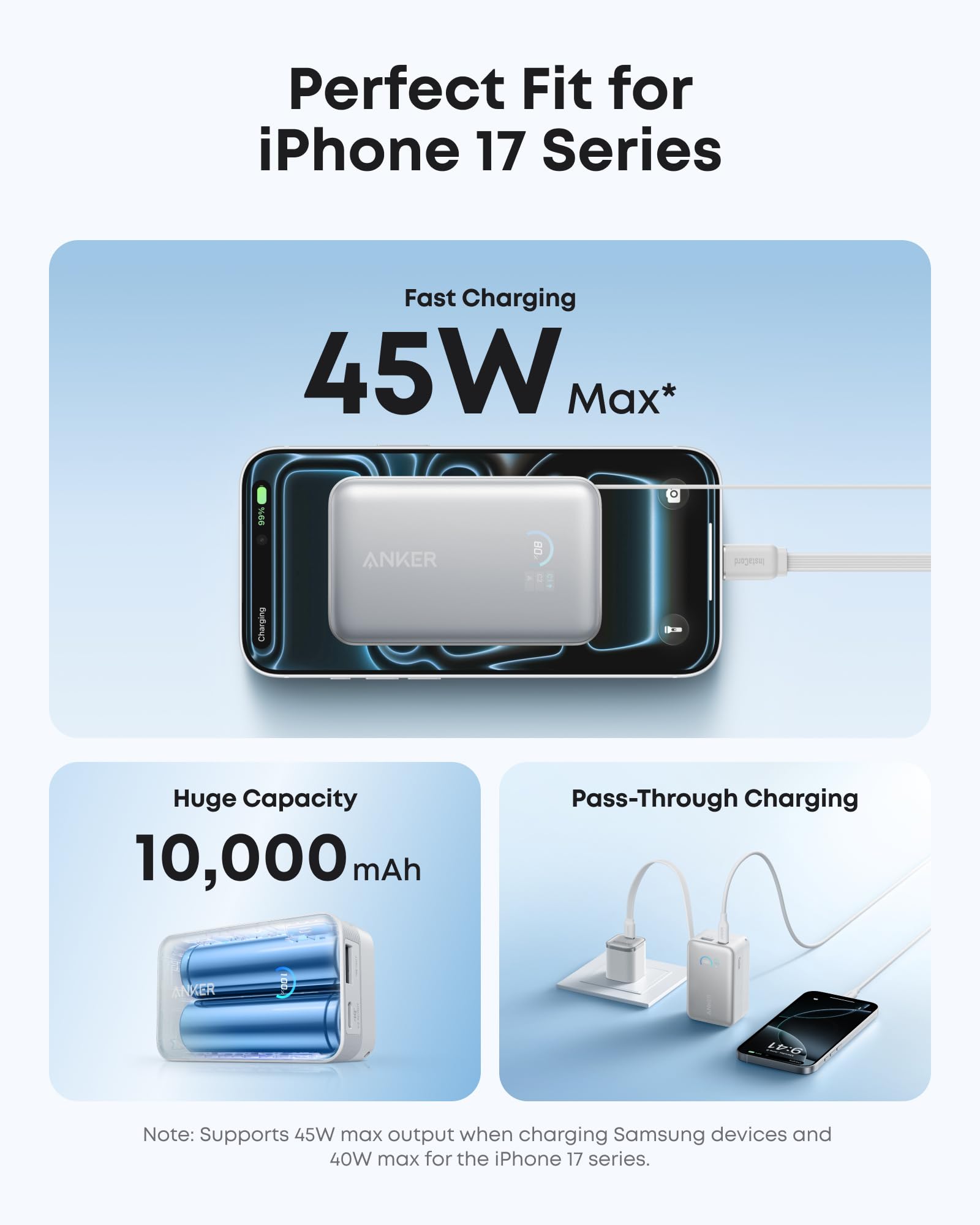 Anker Nano Power Bank (10K, 45W, Built-In Retractable USB-C Cable) Anker