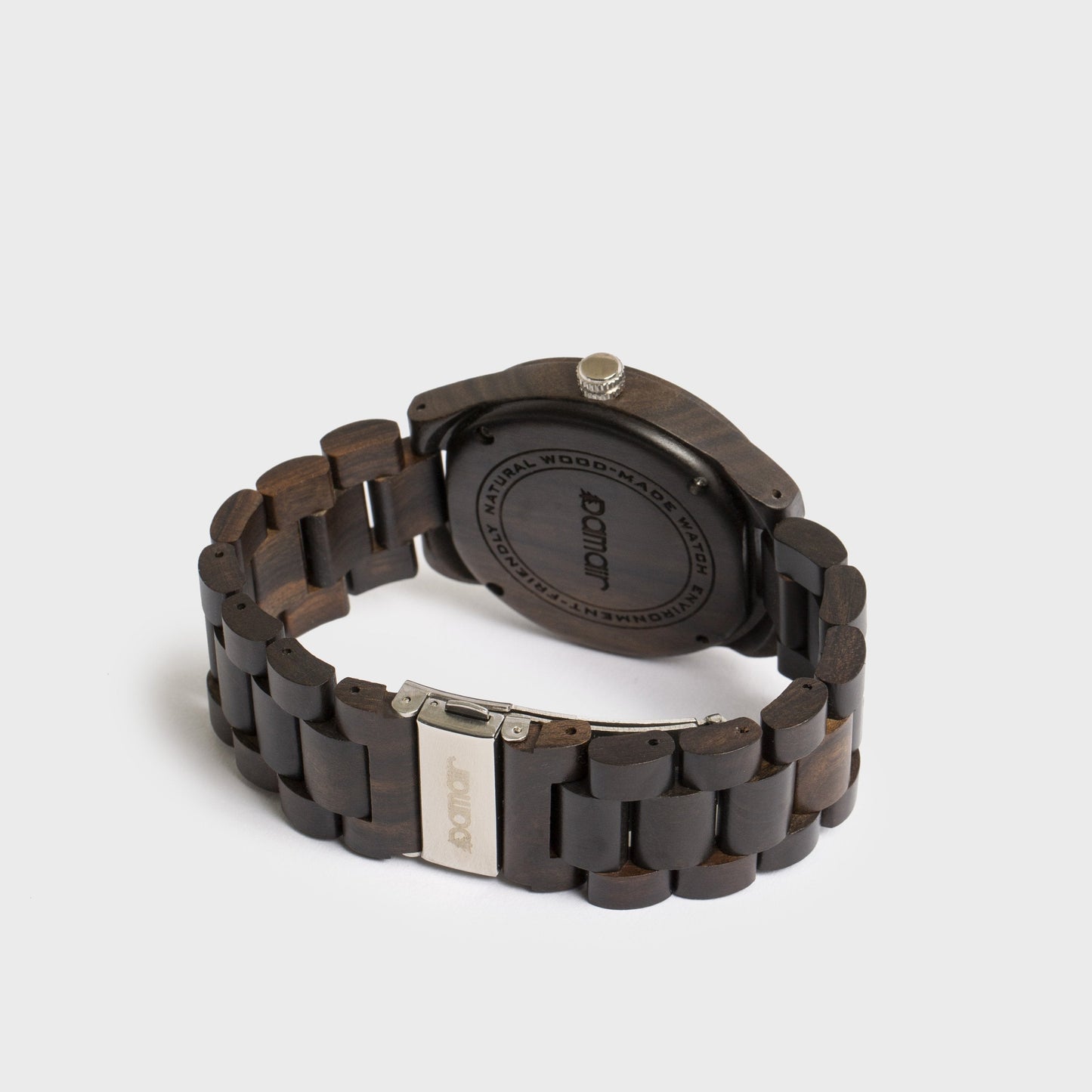 Mens Black Walnut Wood Watch Minimalist Vintage Design BandsCo Straps