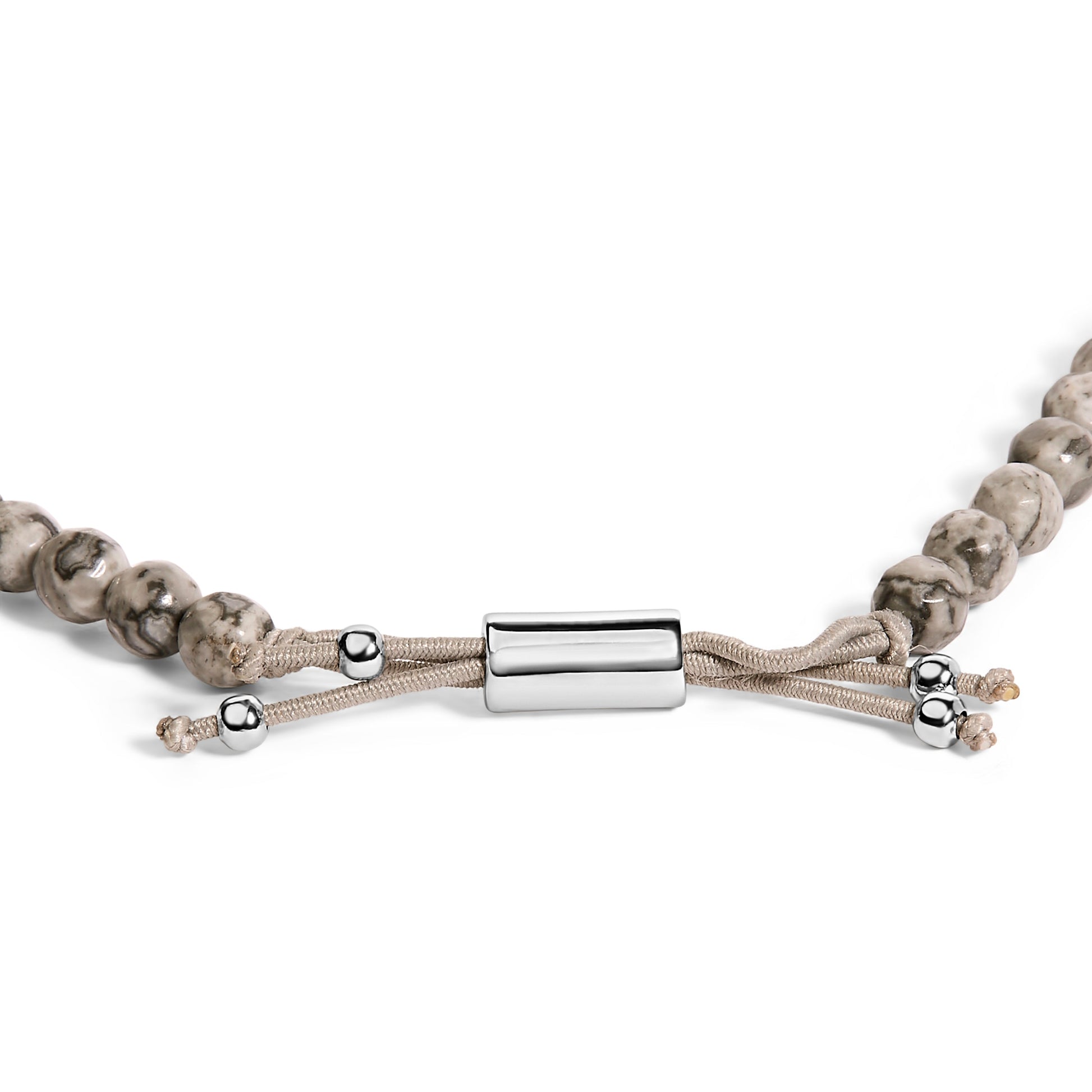 Sterling Silver Jasper Bead Station Bracelet Bolo Clasp Bids.com