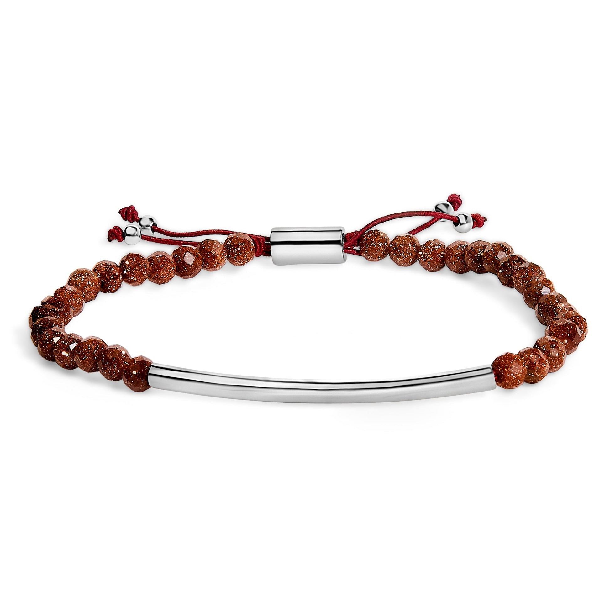 Sterling Silver Sand Bead Station Bracelet Bolo Bids.com