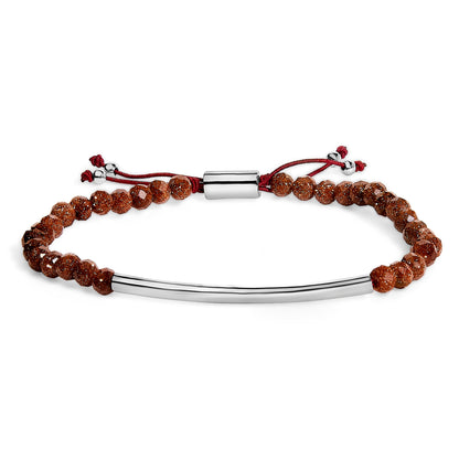 Sterling Silver Sand Bead Station Bracelet Bolo Bids.com