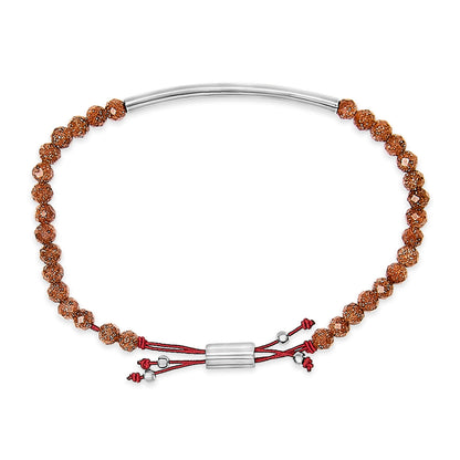Sterling Silver Sand Bead Station Bracelet Bolo Bids.com