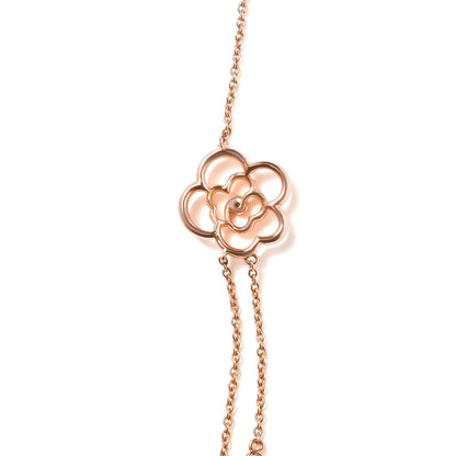 18K Rose Gold 1/2 Cttw Diamond and Freshwater Pearl Double Strand Station Necklace  (G-H Color, SI1-SI2 Clarity) - Adjustable up to 16" to 20" Bids.com