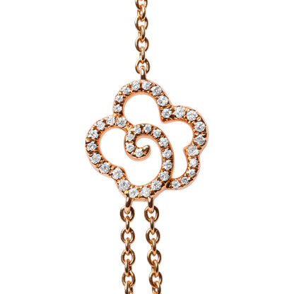 18K Rose Gold 1/2 Cttw Diamond and Freshwater Pearl Double Strand Station Necklace  (G-H Color, SI1-SI2 Clarity) - Adjustable up to 16" to 20" Bids.com