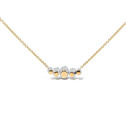18K Rose Gold 3/4 Cttw Pave Diamonds and Graduated Green Tsavorite Gemstone Curved Bar Choker Necklace (G-H Color, SI1-SI2 Clarity) - Adjustable up to 14" - 16.5" Bids.com