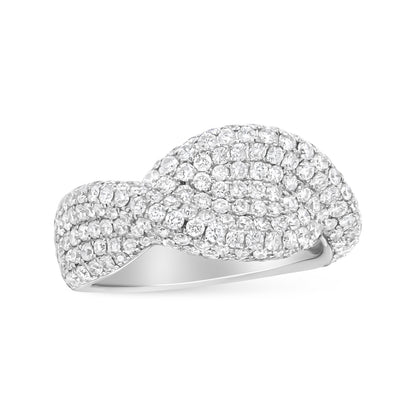 18K White Gold Cluster 2 1/4 Cttw Diamond Fashion Ring (F-G Color, VS1-VS2 Clarity) - Ring Size 7 Bids.com