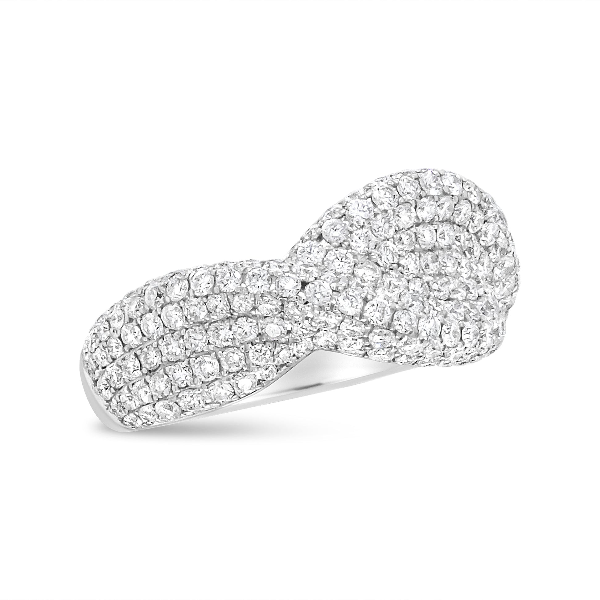 18K White Gold Cluster 2 1/4 Cttw Diamond Fashion Ring (F-G Color, VS1-VS2 Clarity) - Ring Size 7 Bids.com