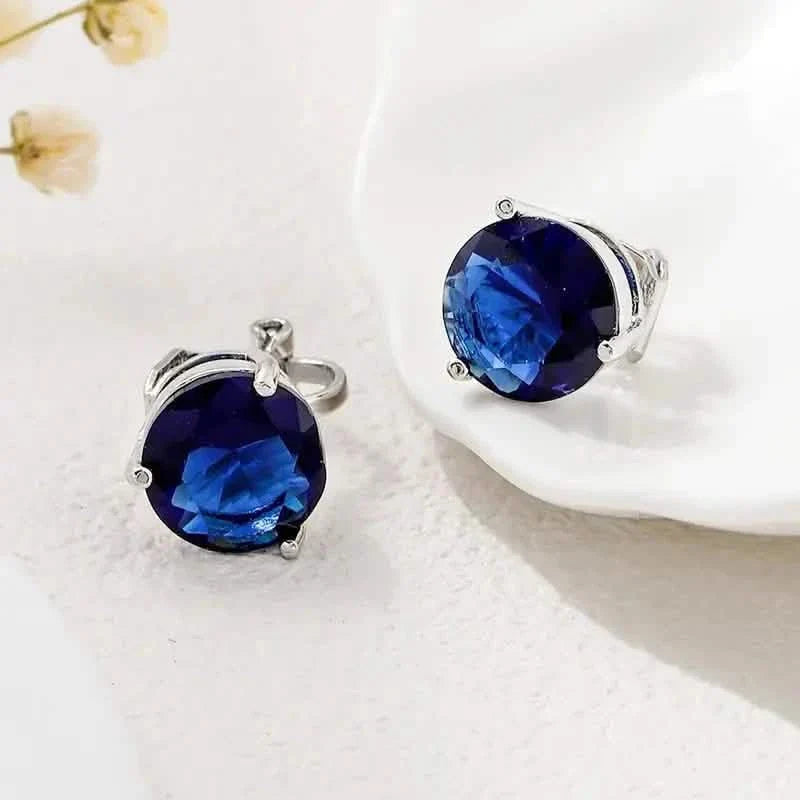A Pair Of Unique And Stylish Zirconia Clip-on Earrings For Ladies DailySale