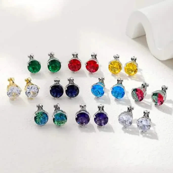 A Pair Of Unique And Stylish Zirconia Clip-on Earrings For Ladies DailySale
