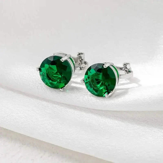 A Pair Of Unique And Stylish Zirconia Clip-on Earrings For Ladies DailySale