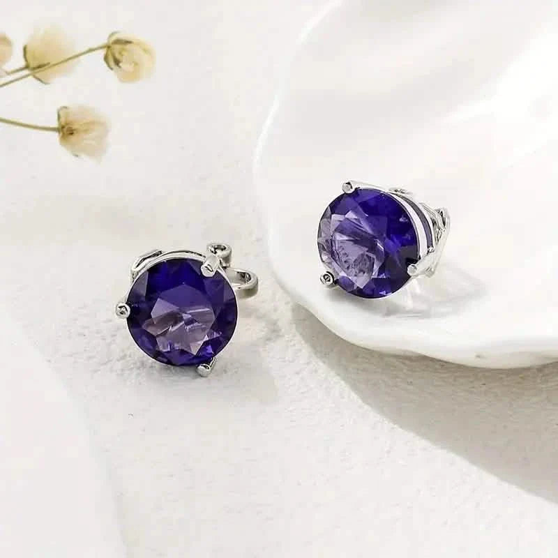 A Pair Of Unique And Stylish Zirconia Clip-on Earrings For Ladies DailySale